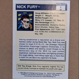 1990 Marvel Universe Nick Fury #5 item