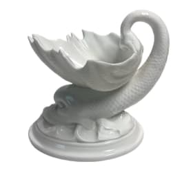 Val St Lambert Crystal Bell & Royal Worcester Salt Dish item