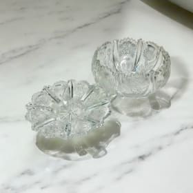 Texas Thistle vintage, footed bowl and footed dish item