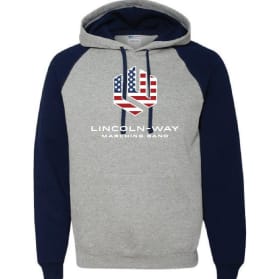 Patriotic Grey Raglan Hoodie - Small to X-Large item