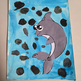 Dolphin painting - made by girl member item