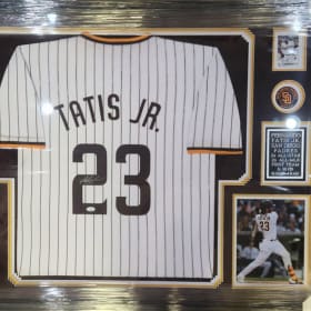 Padres Fernando Tatis Jr. Signed, Deluxe-Framed Jersey JSA item