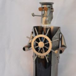 Captain Wine Bottle Holder (wine not included) - 12" tall item