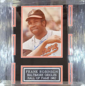 Reds Frank Robinson Signed, Custom-Framed Photo Display item
