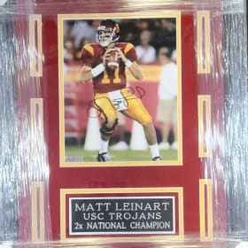 Trojans Matt Leinart Signed, Custom-Framed Photo Display item