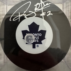 Signed Ric Nattress Toronto Maple Leafs Puck item