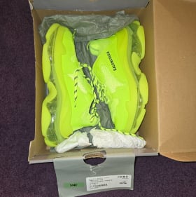 Women's Replica Lime Green Triple S Balenciaga Sneakers item