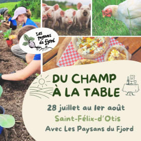 Camp Du champ à la table item