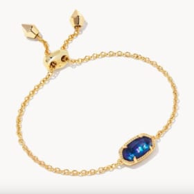 Kendra Scott Elaina Gold Chain Bracelet in Navy Abalone item