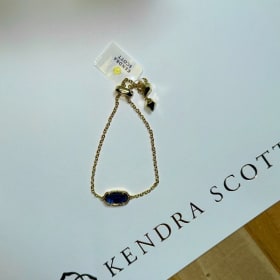 Kendra Scott Elaina Gold Chain Bracelet in Navy Abalone item