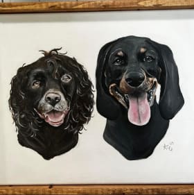 Custom 16 x 20 Pet Portrait by Artsy Amber Design item