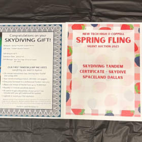Skydive Dallas Tandem Certificate item
