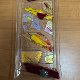 Rectangle Fluted Glass Plate 6 1/2"x14" item