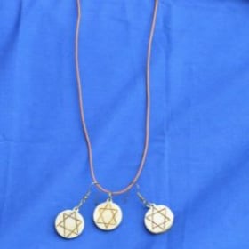 Star of David Necklace (24") with Matching Earrings item