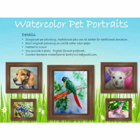 Watercolor Pet Portrait item