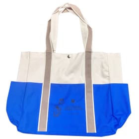 Canvas Tote Bag- Royal Blue and Beige item