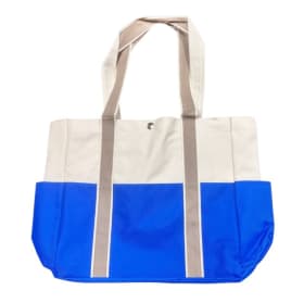 Canvas Tote Bag- Royal Blue and Beige item