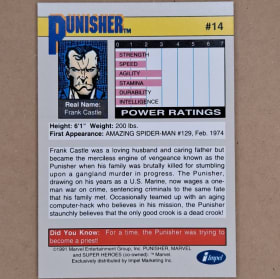 1991 Marvel Universe PUNISHER #14 item