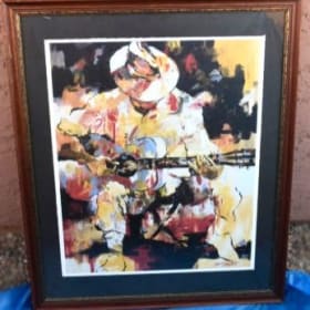"Blues Guitar" Print  40"x33" - Suzanne McCourt item