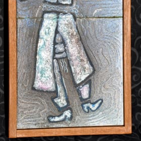 Ceramic Wall Art "Fiddler on the Roof" 12 1/2"x7" - Rivka item