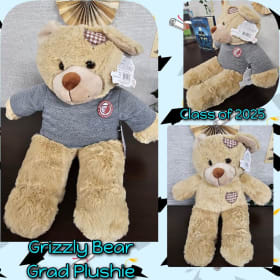 Class of 2025 Grandview Grizzly Grad Plushie item