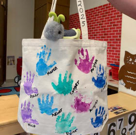 Firefly Handprint/fingerprint Canvas tote bag item