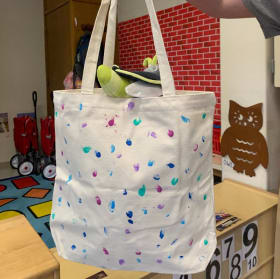 Firefly Handprint/fingerprint Canvas tote bag item