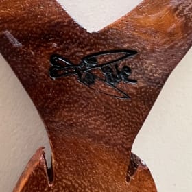 Locally made Monkeypod wood art item