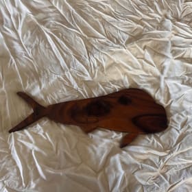 Locally made Monkeypod wood art item