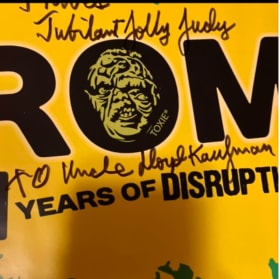 TROMA 50 YEARS POSTER SIGNED BY FOUNDER LLOYD KAUFMAN item