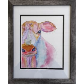 #118 "Pink & Blue Cow" by Joe Chabot item