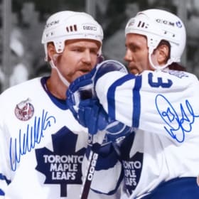 Wendel Clark & Doug Gilmour Leafs Autographed & Framed Photo item