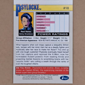 1991 Marvel Universe PSYLOCKE #18 item