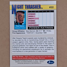 1991 Marvel Universe NIGHT THRASHER #22 item