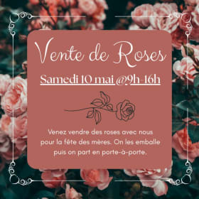 Vente de roses - Samedi 10 mai @9h-16h item