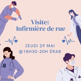 Visite: infirmière de rue - jeudi 29 mai @18h30-20h ÉRAB item