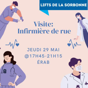 LIFTS SORB: Infirmière de rue - jeudi 29 mai @17h45-21h15 item