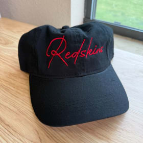 Unstructured Adjustable Redskins Script Cap Black item