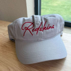 Unstructured Adjustable Redskins Script Cap Grey item