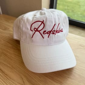 Unstructured Adjustable Redskins Script Cap White item