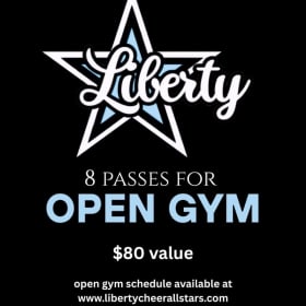 8 open gym passes at Liberty Cheer and Gymnastics item