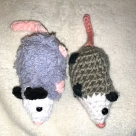 Pair of Crochet Opossums item