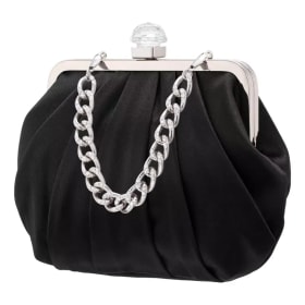 Nina Black Pleated Frame Clutch Bag (value $58) item