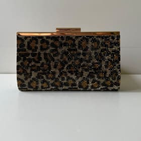 Gold Leopard Nina Clutch (value $58) item