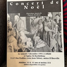 Concert de Noel, 1991 item