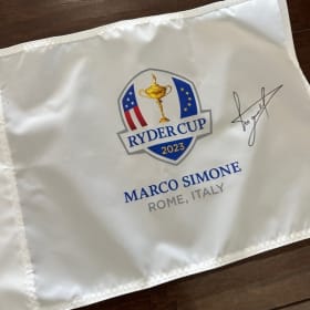 Ryder Cup Pin Flag Autographed by Luke Donald item
