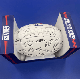 NY Giants Autographed Football item