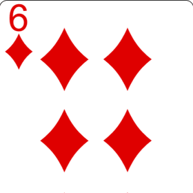 6 of diamonds item