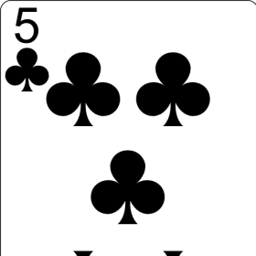 5 of clubs item
