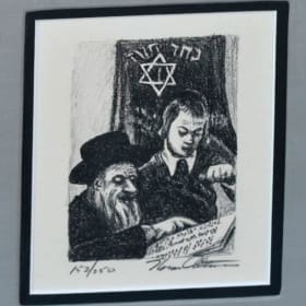 Lithograph of Rabbi and Student item